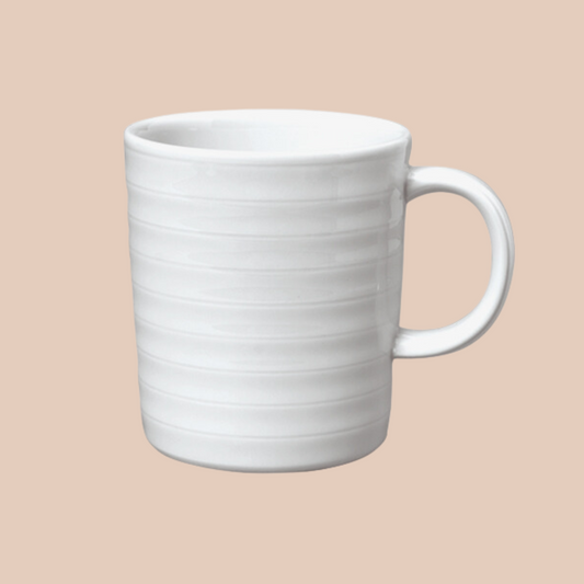 Taza blanca circular